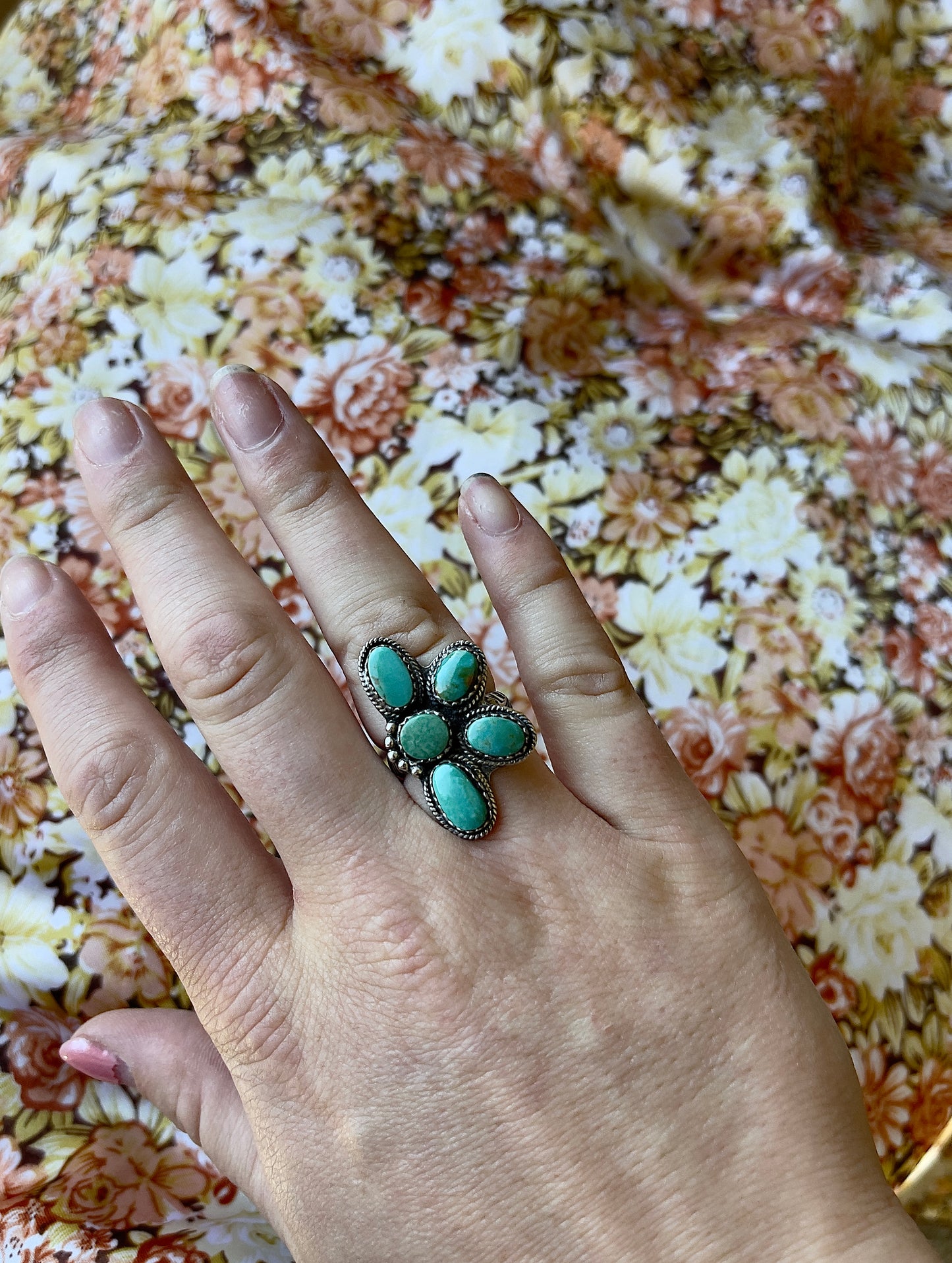 Turquoise Cluster Ring