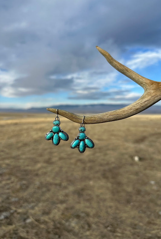 Campitos Turquoise Cluster earrings