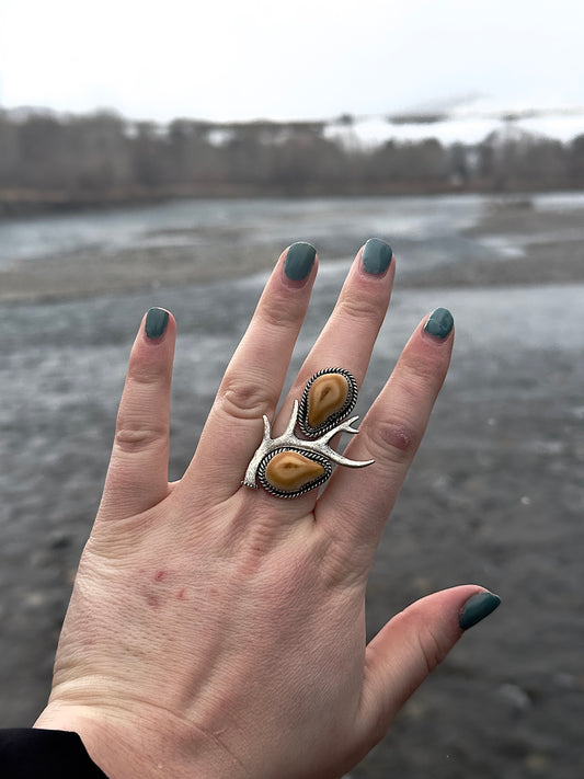 Elk Antler Ring