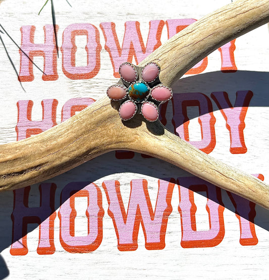 Pink Conch Flower Ring