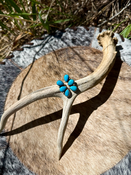 Kingman Turquoise Cluster Earrings