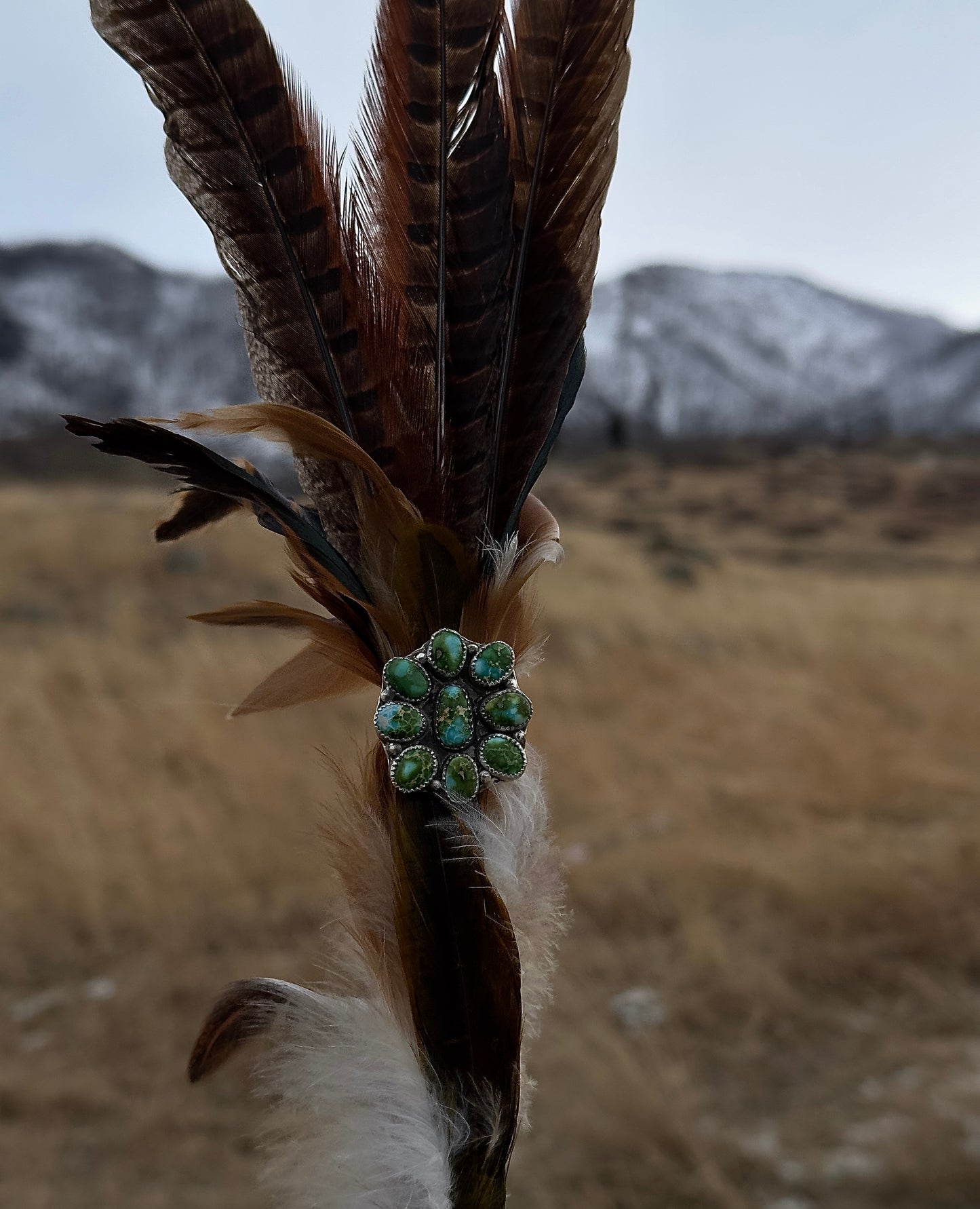Sonoran Mountain Turquoise Cluster Ring