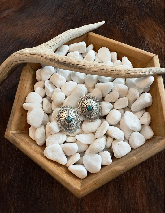 Concho Stud Earrings